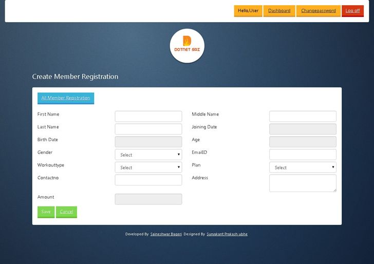 Register Member Master Create